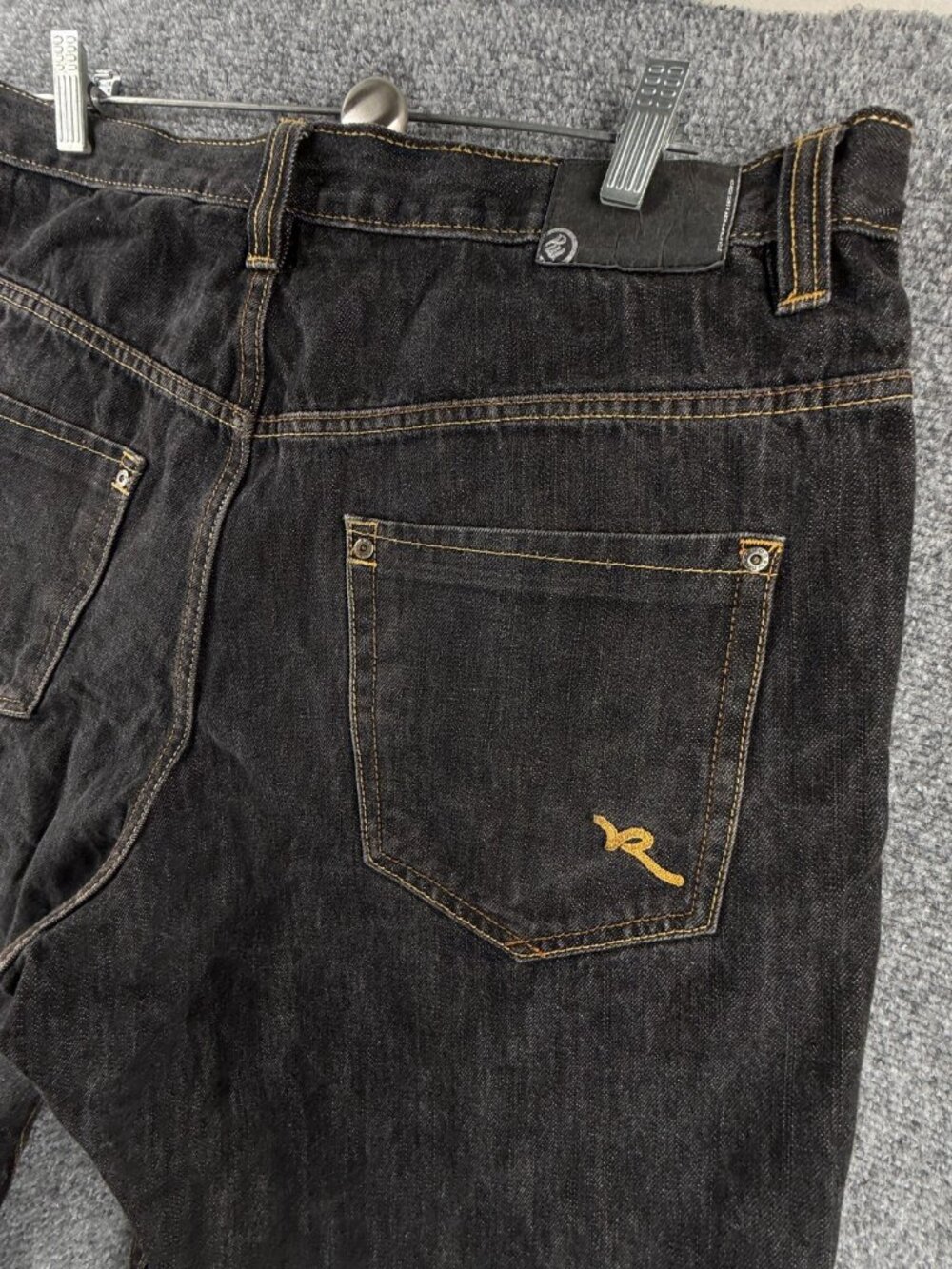 Rocawear Jorts Men Charcoal Wash Black Cotton Baggy 38 Urban Y2K ACTL 38X14